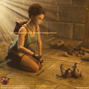 Lara and kitten temple